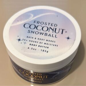 Bath & Body Works Frosted Coconut Snowball Body Butter - Blue & White